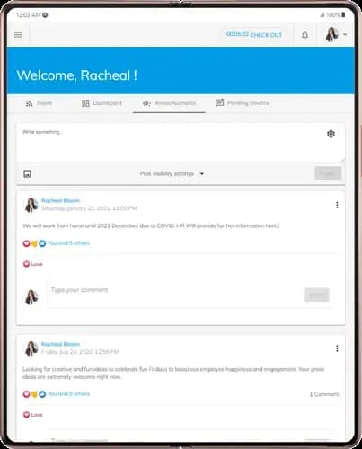 Announcement Intranet Social Media